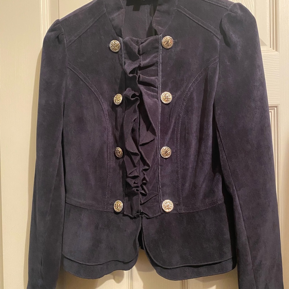 Military-style cropped Jacket with ferrera-style button details